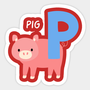 Pig name animal funny Sticker